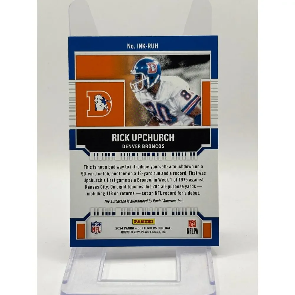 2024 Panini Contenders Rick Upchurch NFL Ink Auto 62/99 SP Denver Broncos